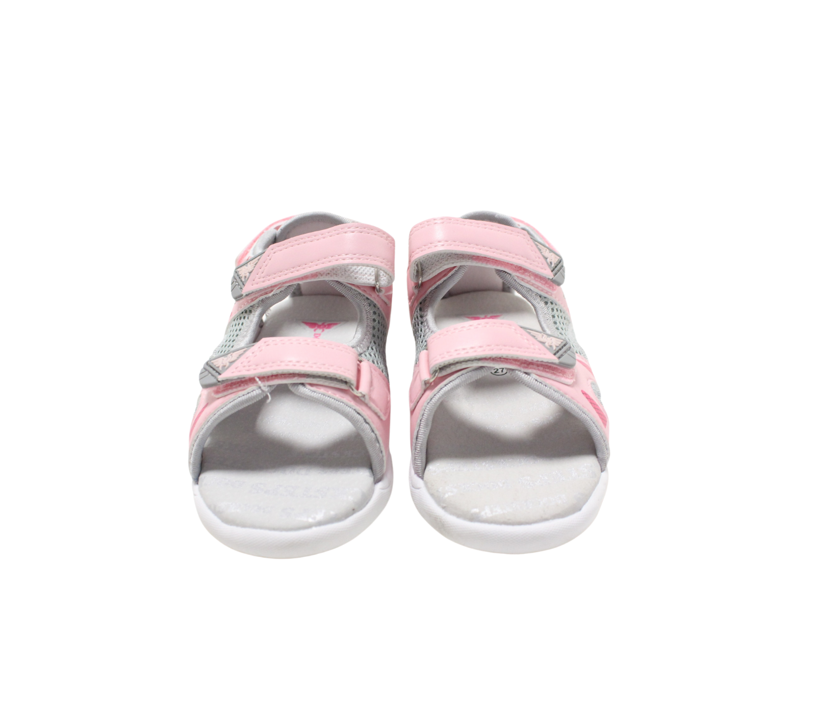 Pink Baby Girl Sandals in Simil leather and Padded Fabric.