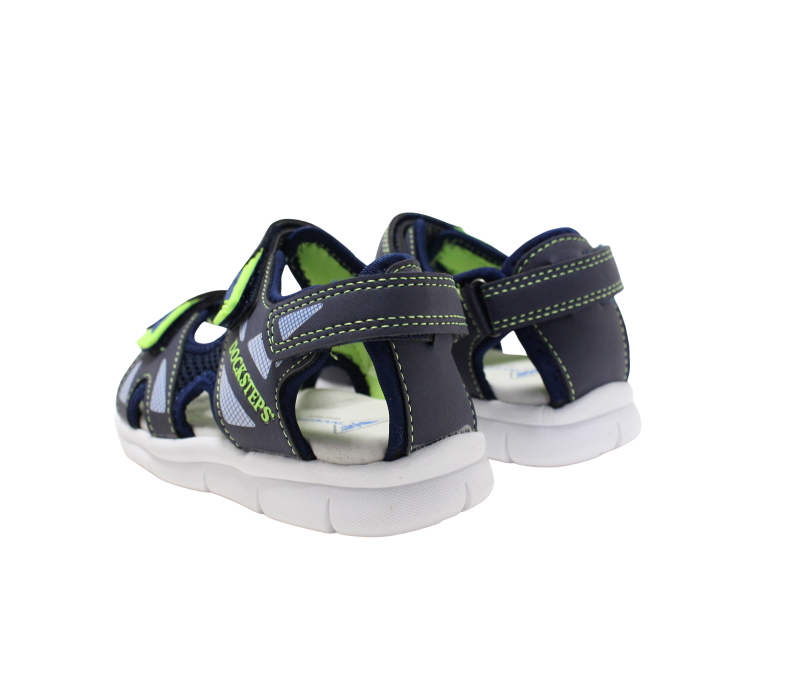 Blue Baby Sandals in Leatherette and Padded Fabric