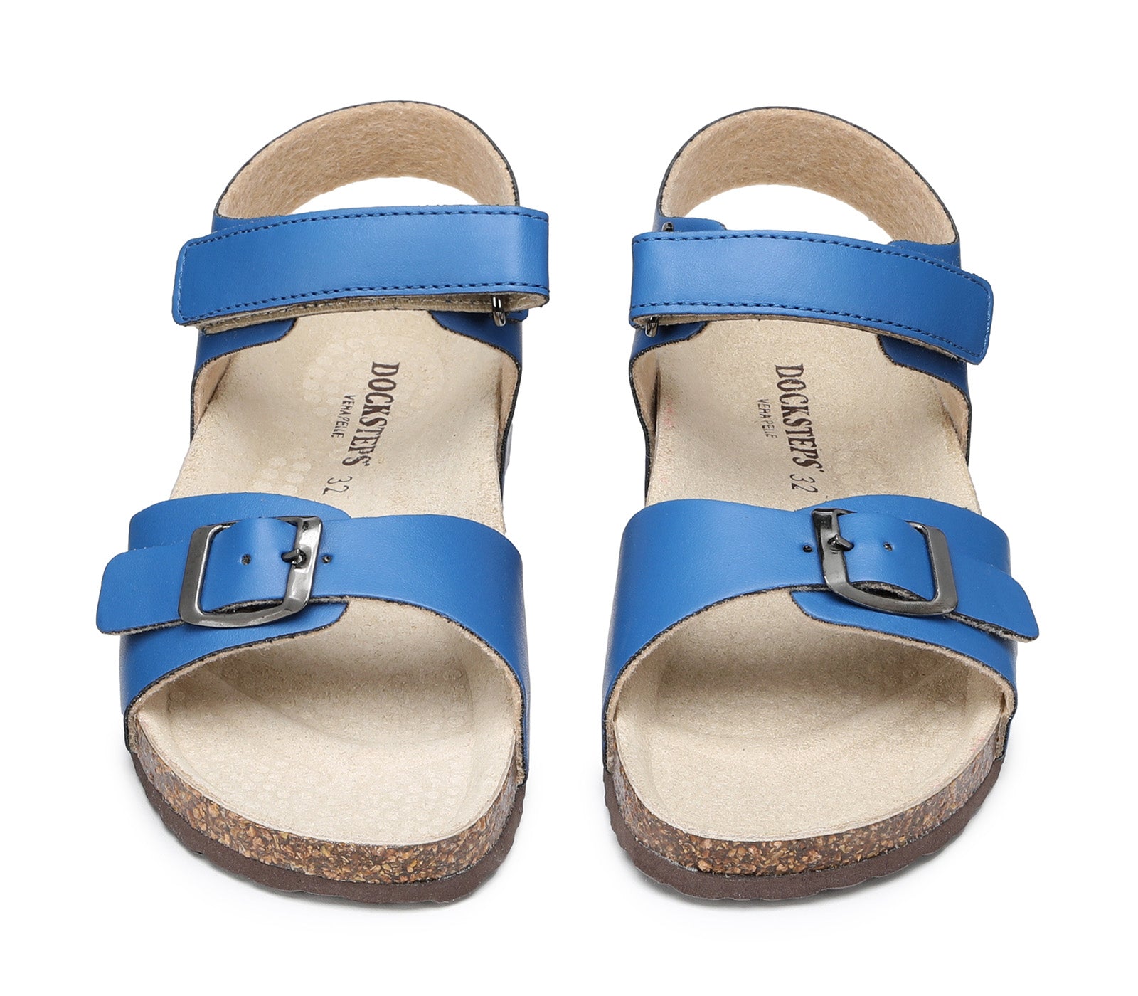 Royal Blue Children's Sandals with Velcro Closure and Contoured Insole