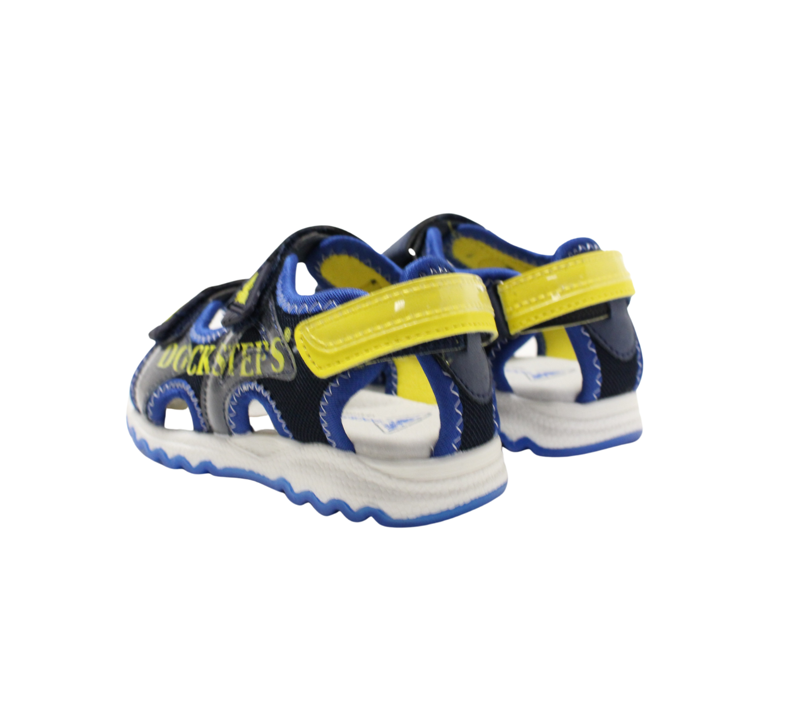 Child's Sandals with Blue Velcro Closure and Logo 