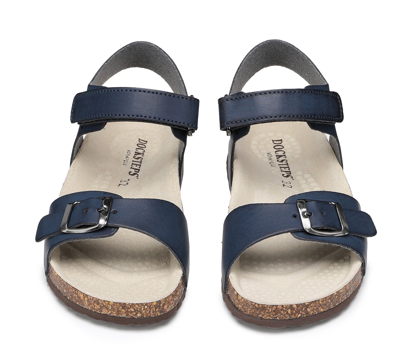 Baby Blue Sandals with Velcro Closure and Contoured Insole