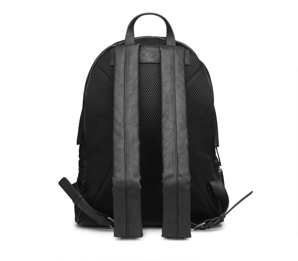 Black Backpack with Zip Closure and Adjustable Padded Shoulder Straps