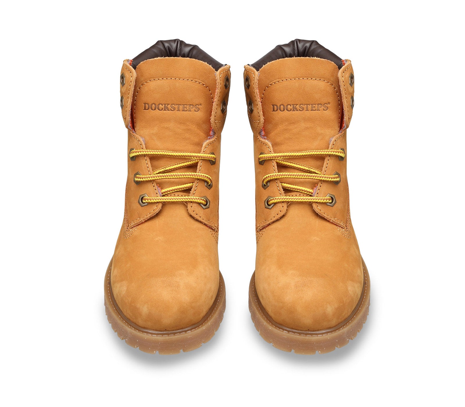Women's Yellow Lace-up Boots