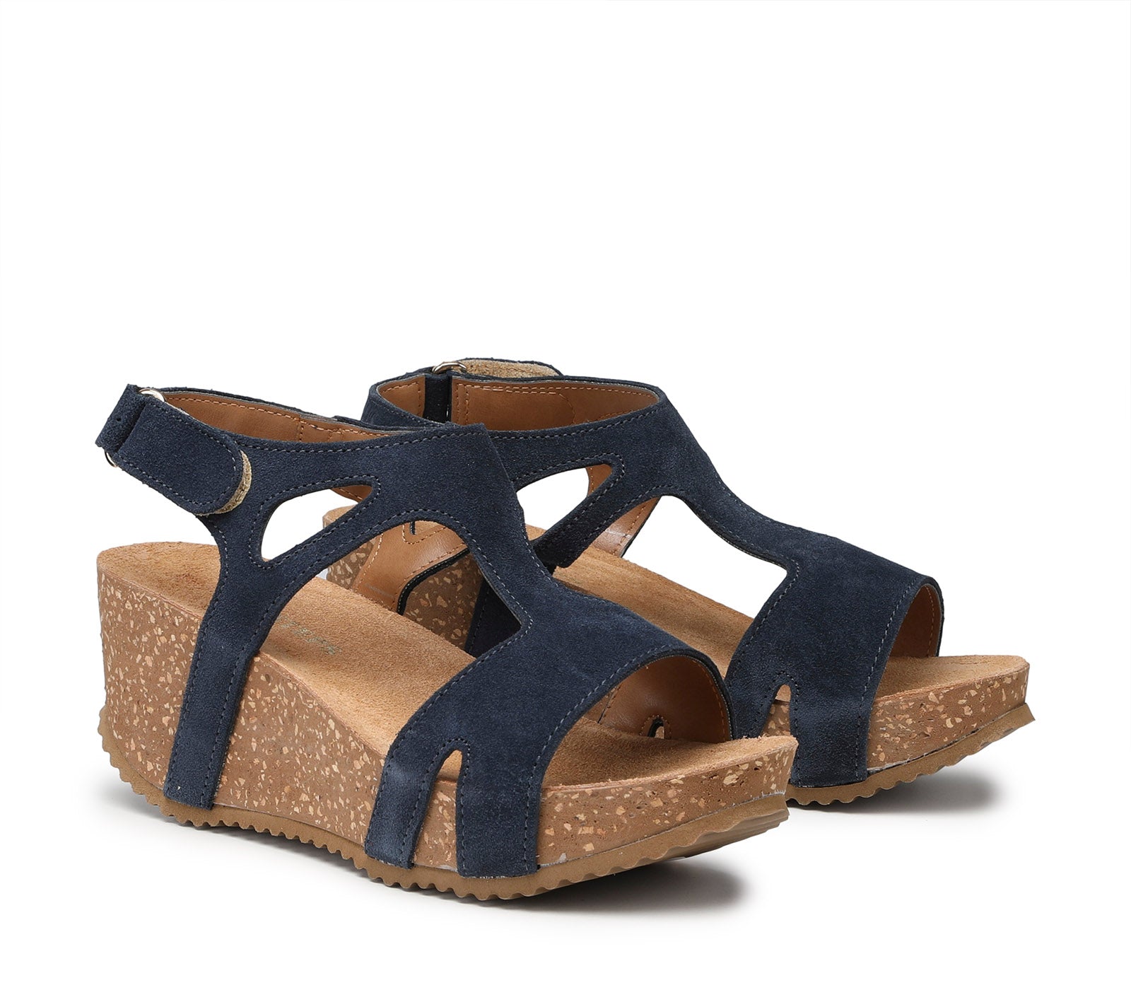 Midnight blue Docksteps women's wedge sandals