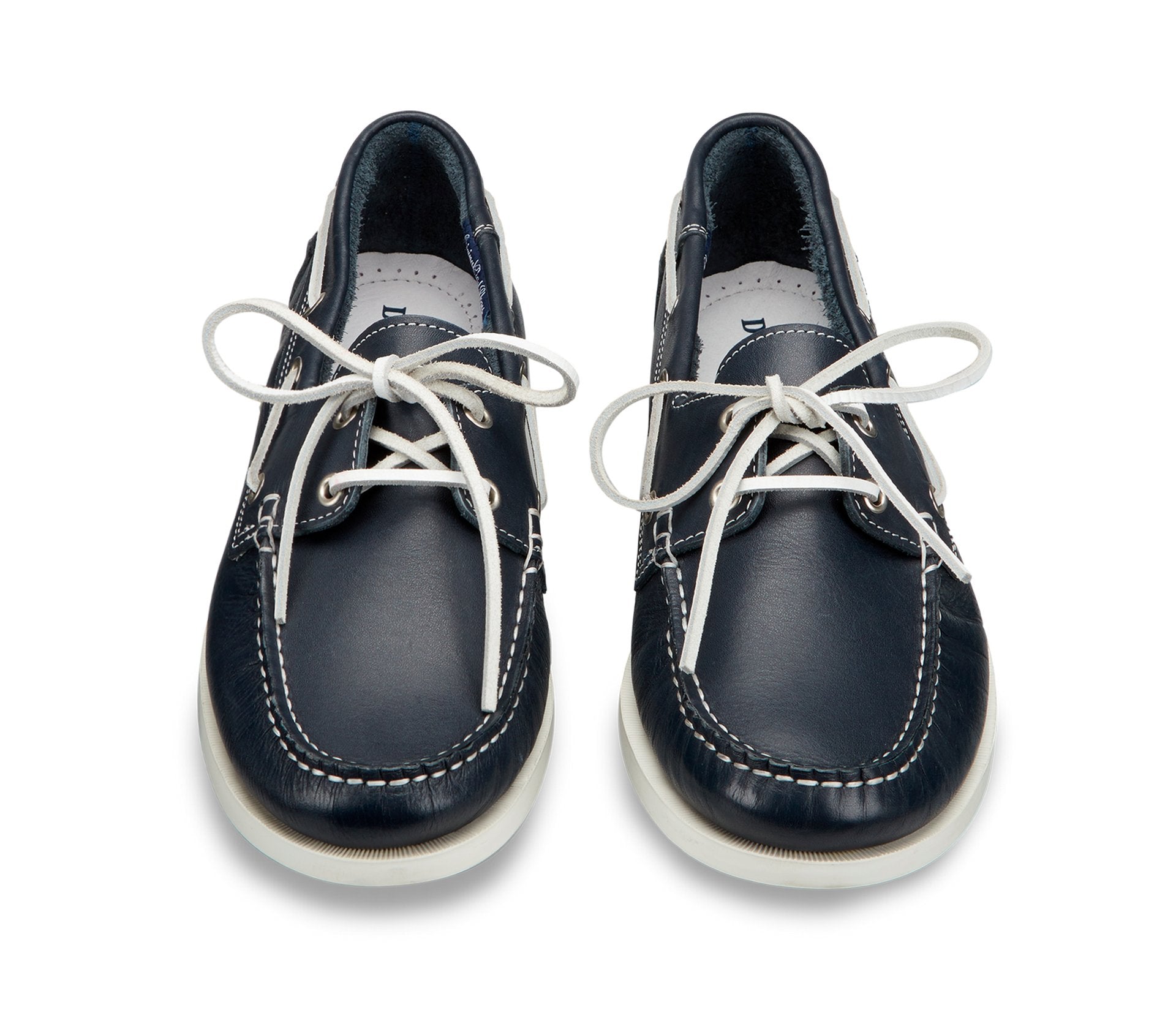 Blue Leather Men's Boat Shoes