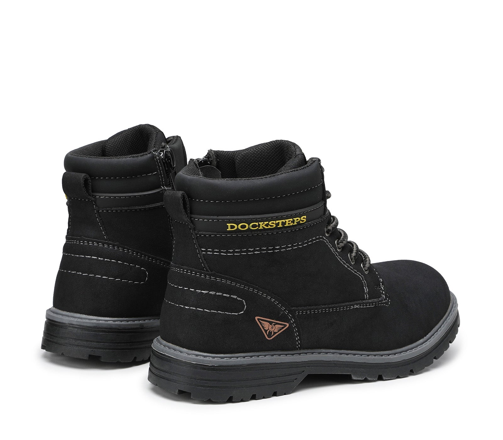 Black Eco Leather Baby Boots 