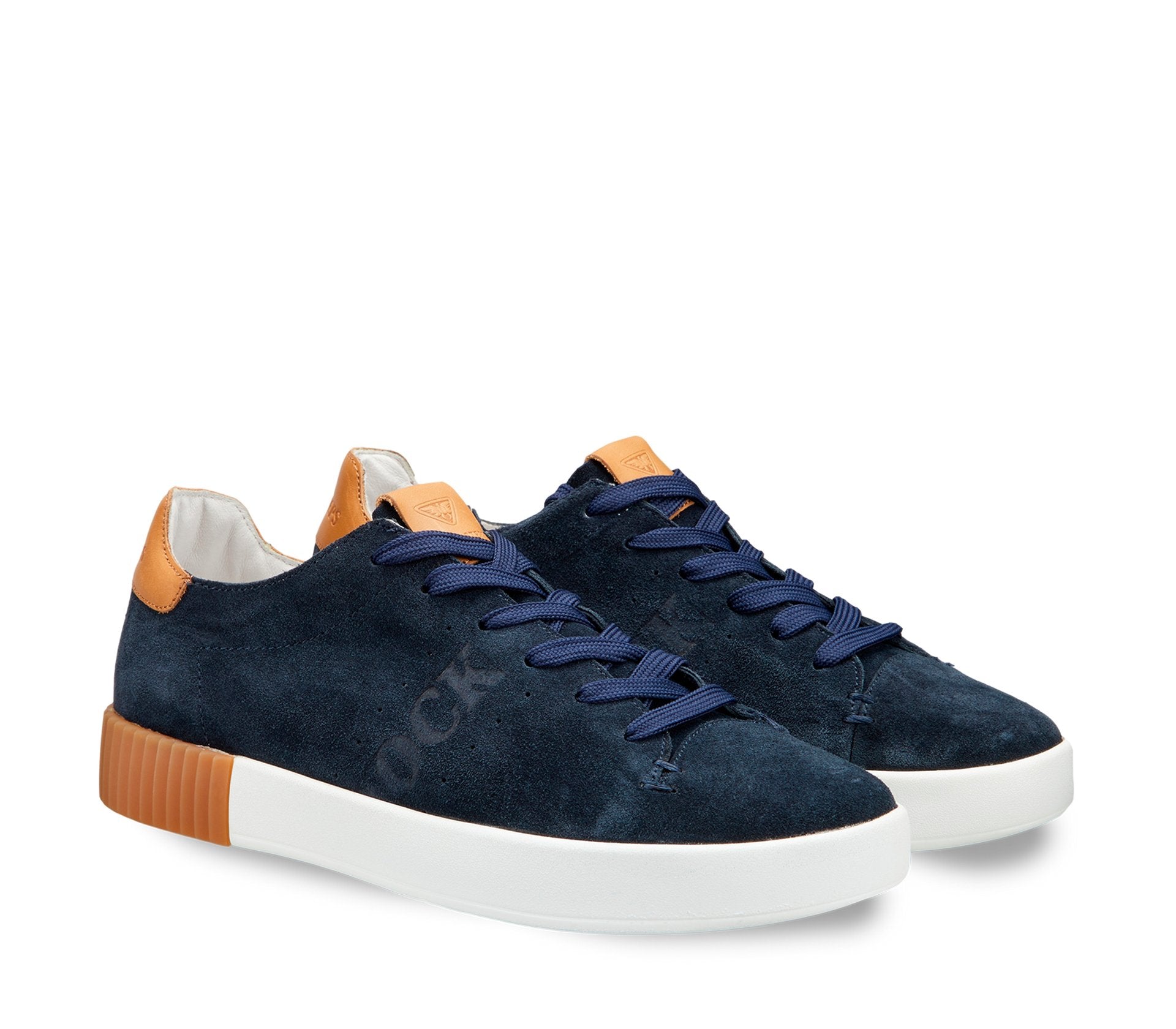 Docksteps men's mixed leather/suede trainers