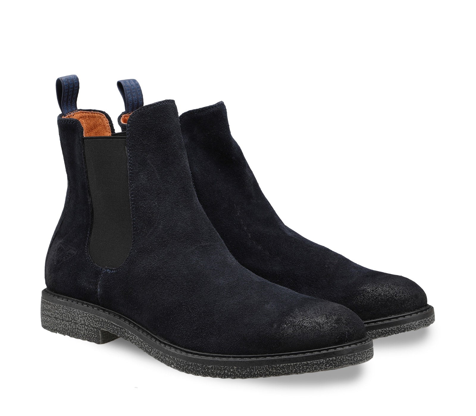 Men's Chelsea Ankle Boots in Suede with Elasticized Inserts