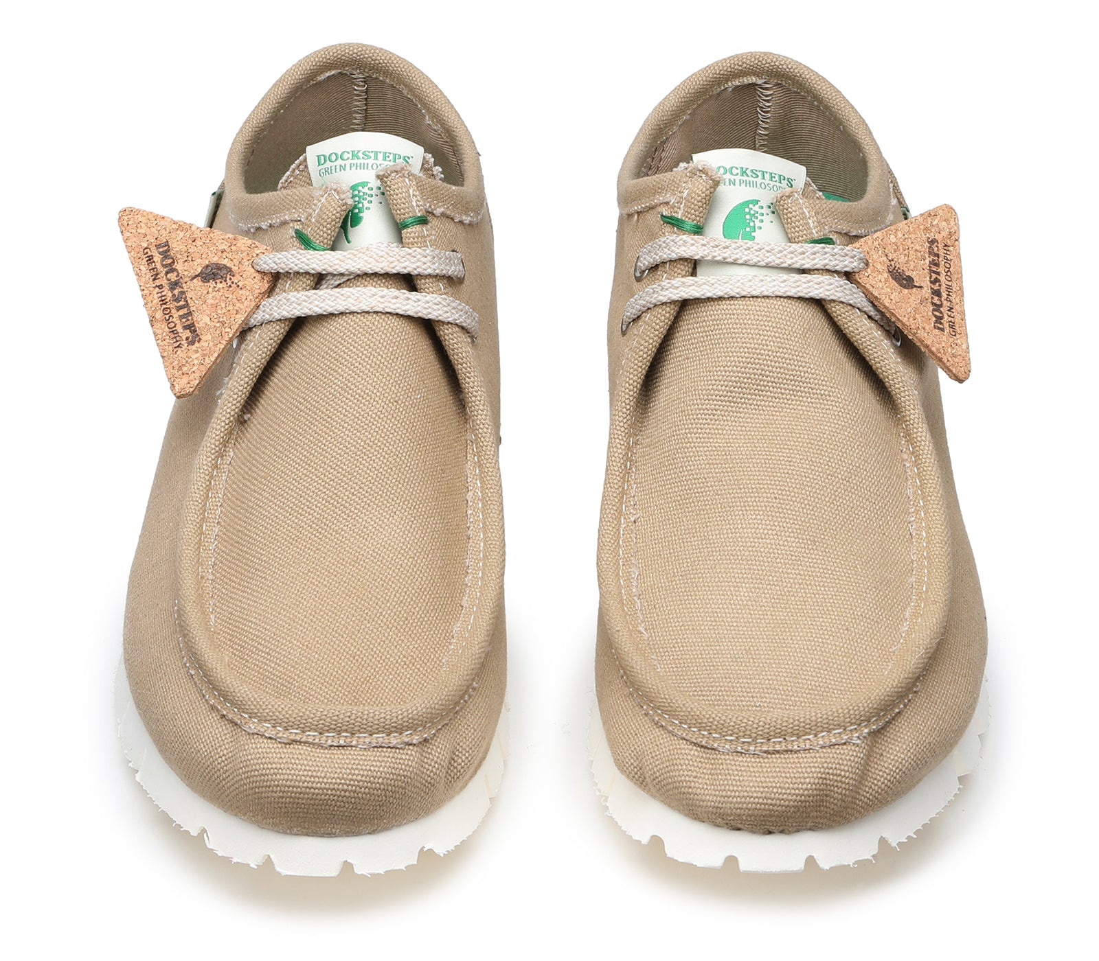 Men's Sustainable Canvas Moccasins Color Taupe