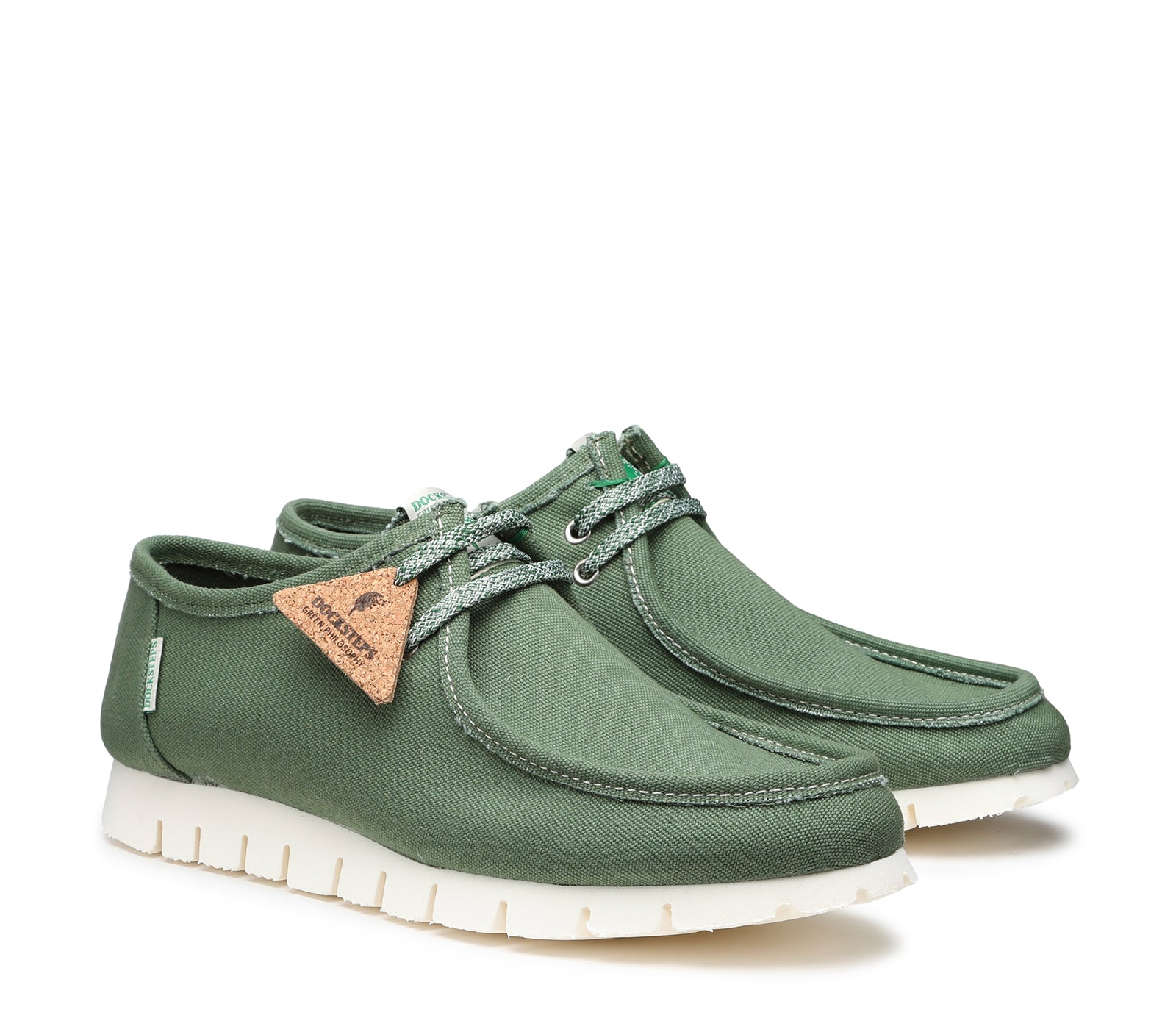 Green Canvas Men's Sustainable Moccasins