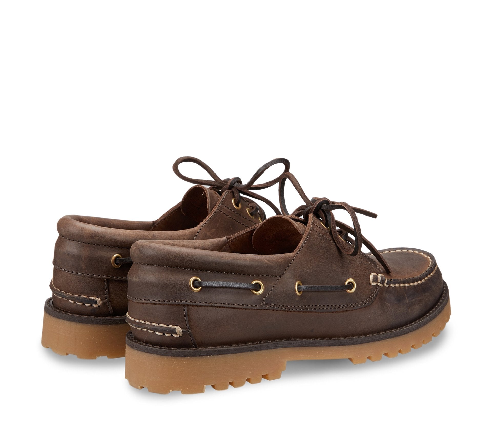 Docksteps leather boat shoes with laces