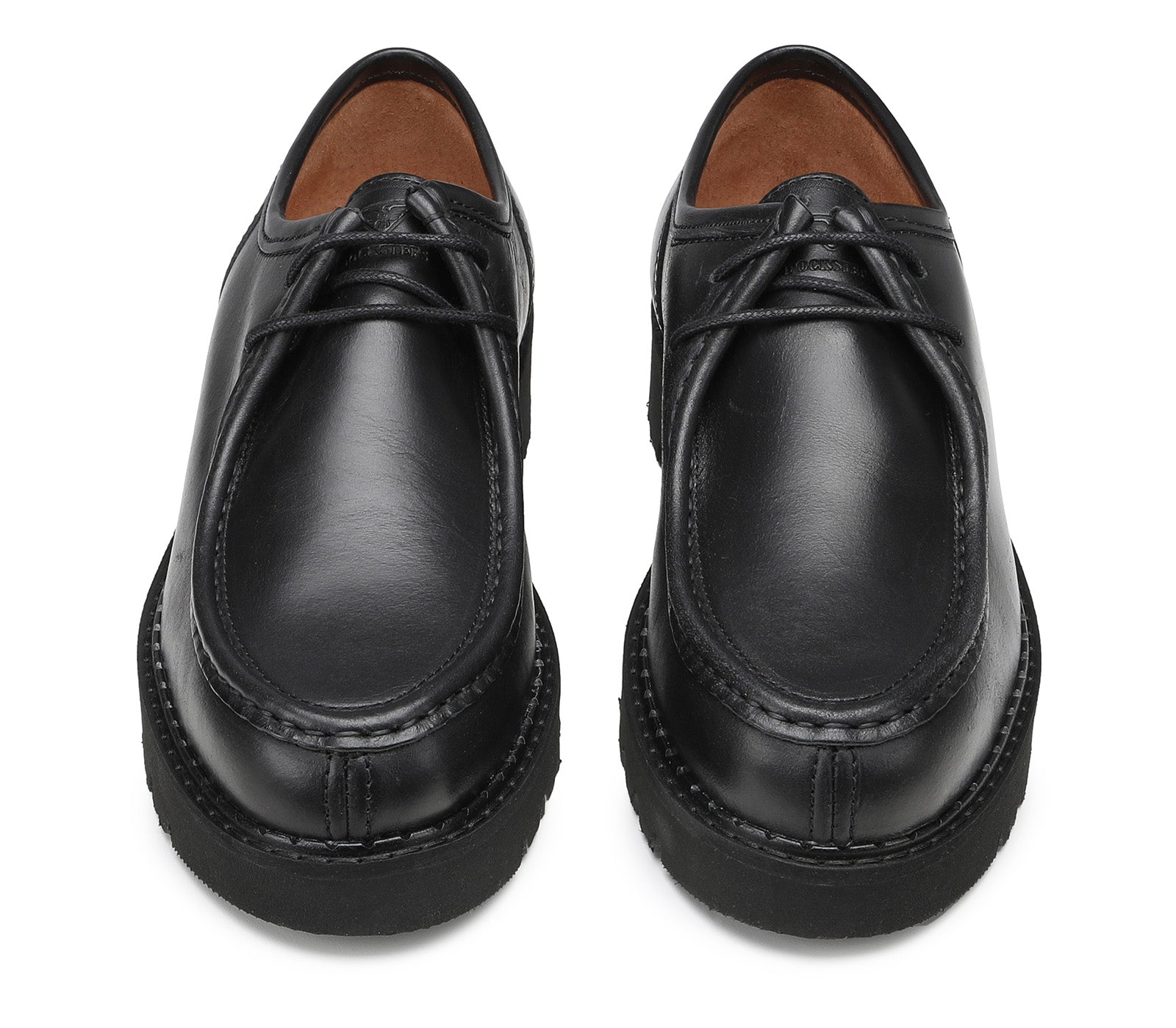 Black Men's Moccasin with Laces and Carrarmato Sole