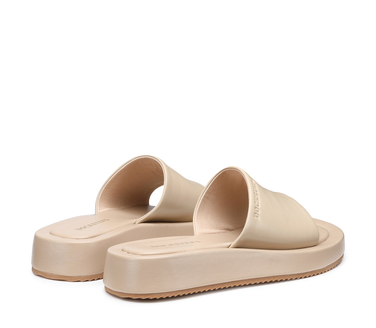 Women's Taupe Sandals with Maxi Band and Mid-Platform Sole 