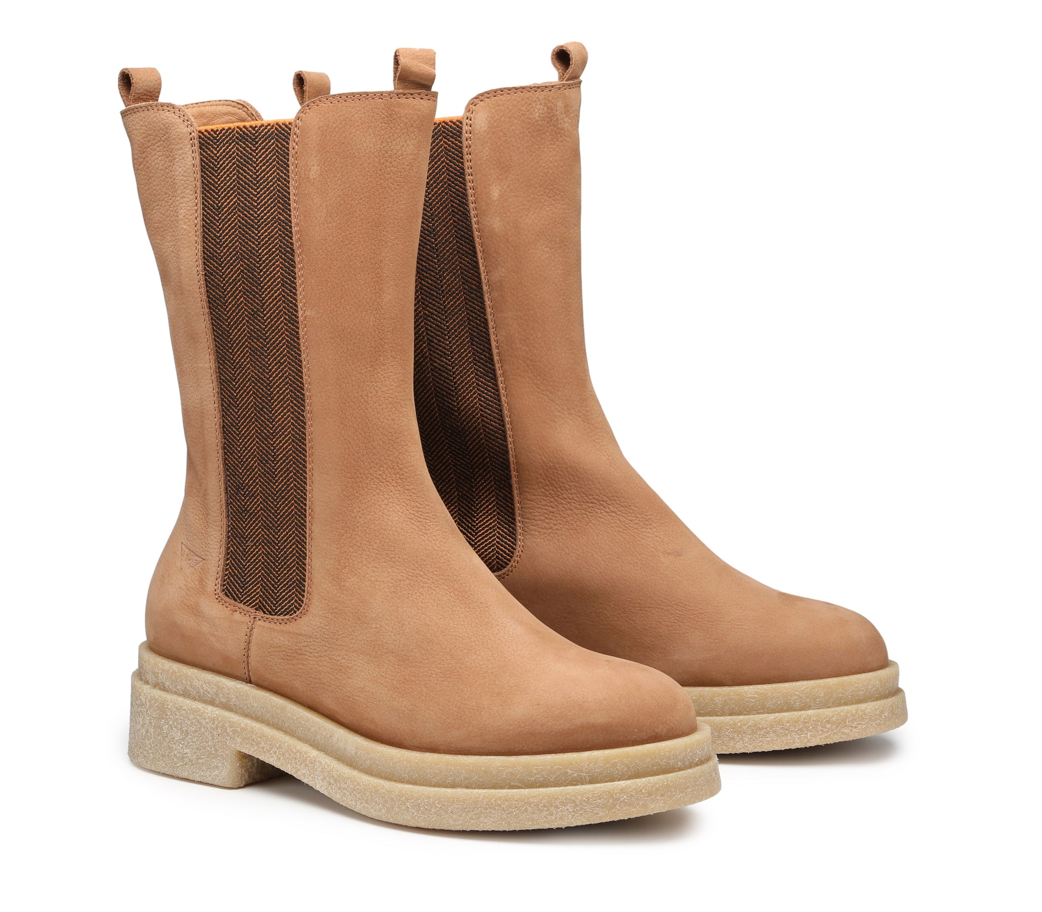 Women's Nubuck Boots with Rubber Sole