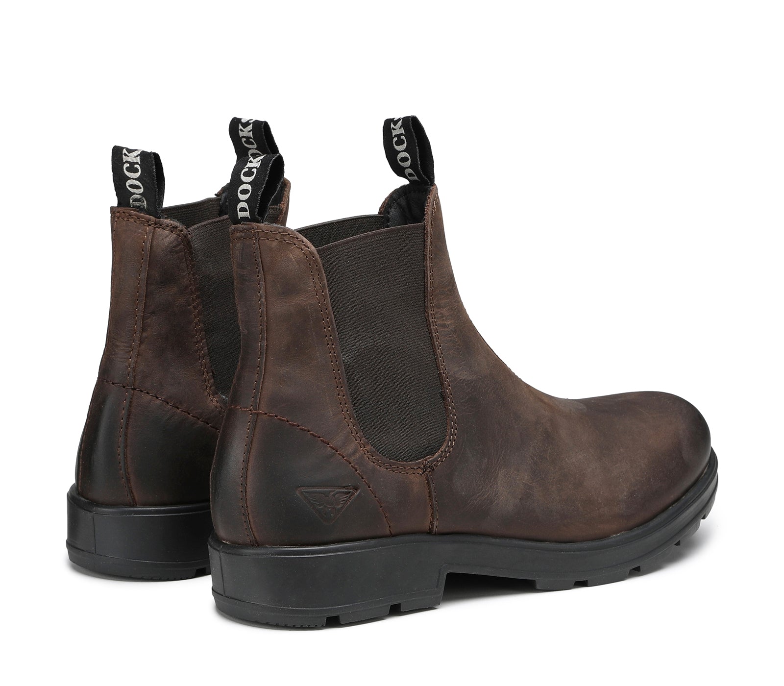 Brown Women's Beatles with Elasticized Inserts