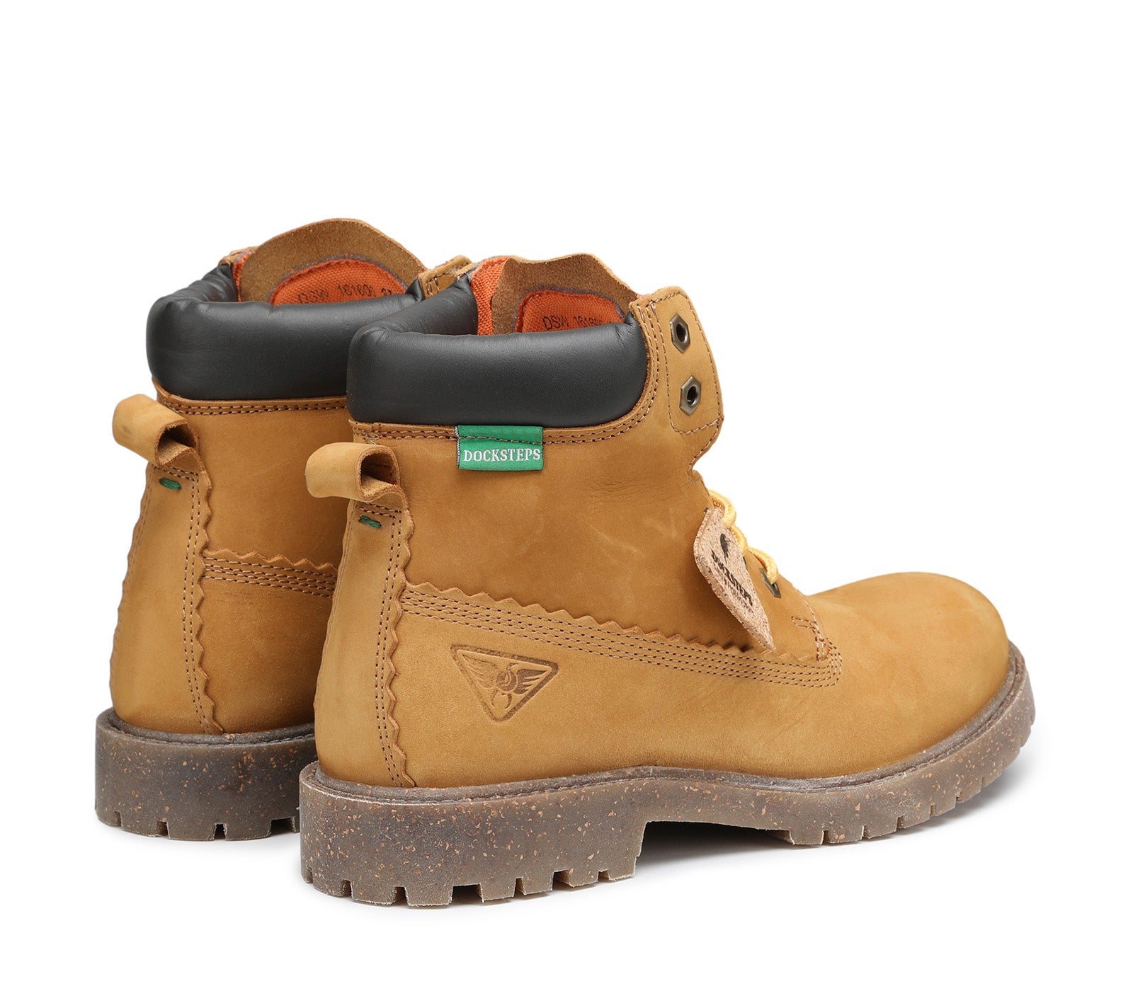 Yellow Women's Laced Boot Made from Sustainable Materials 
