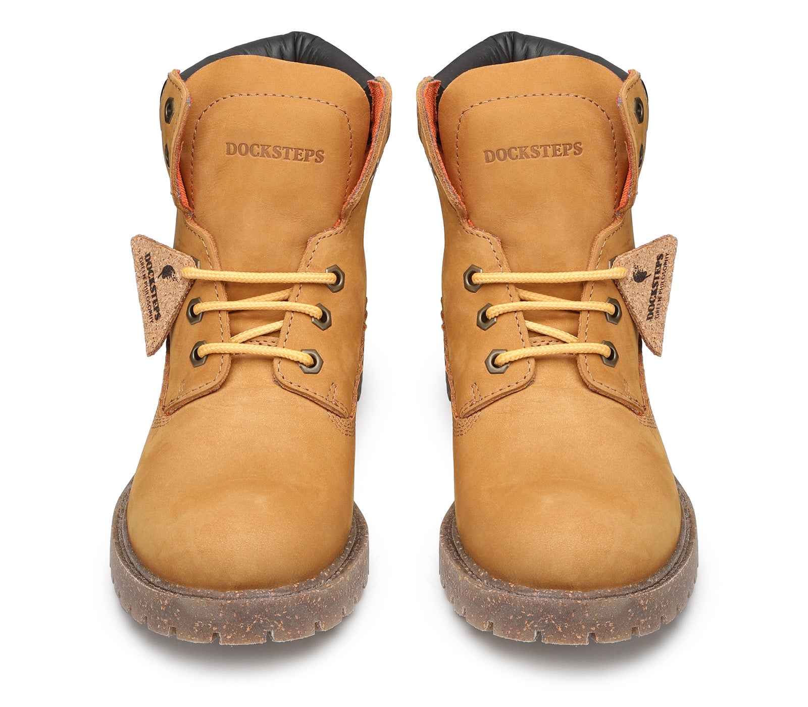 Yellow Women's Laced Boot Made from Sustainable Materials 