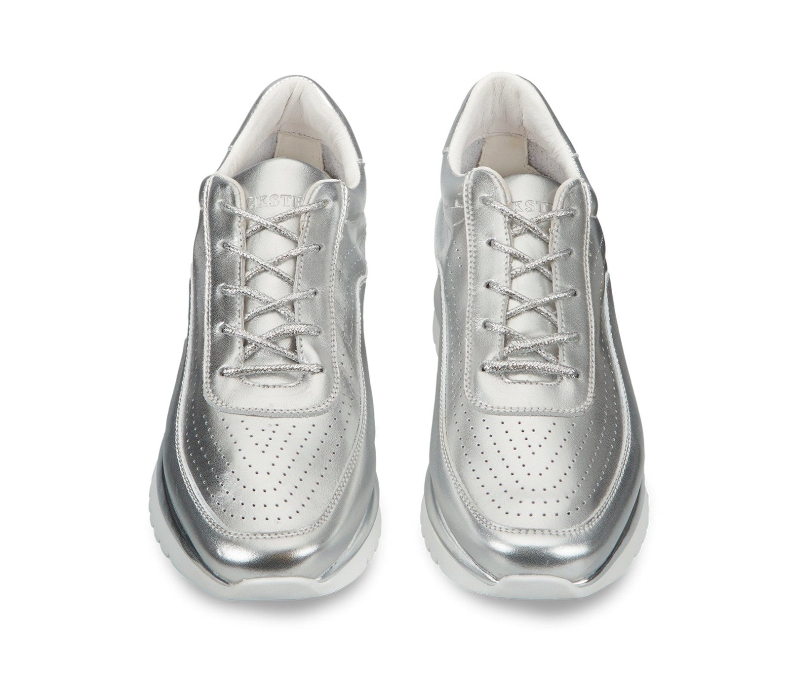 Women's silver leather Docksteps trainers 