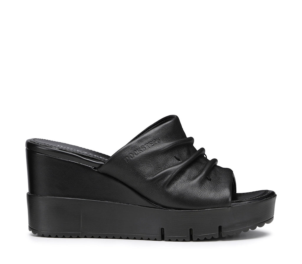 Black Docksteps wedge sandals for women