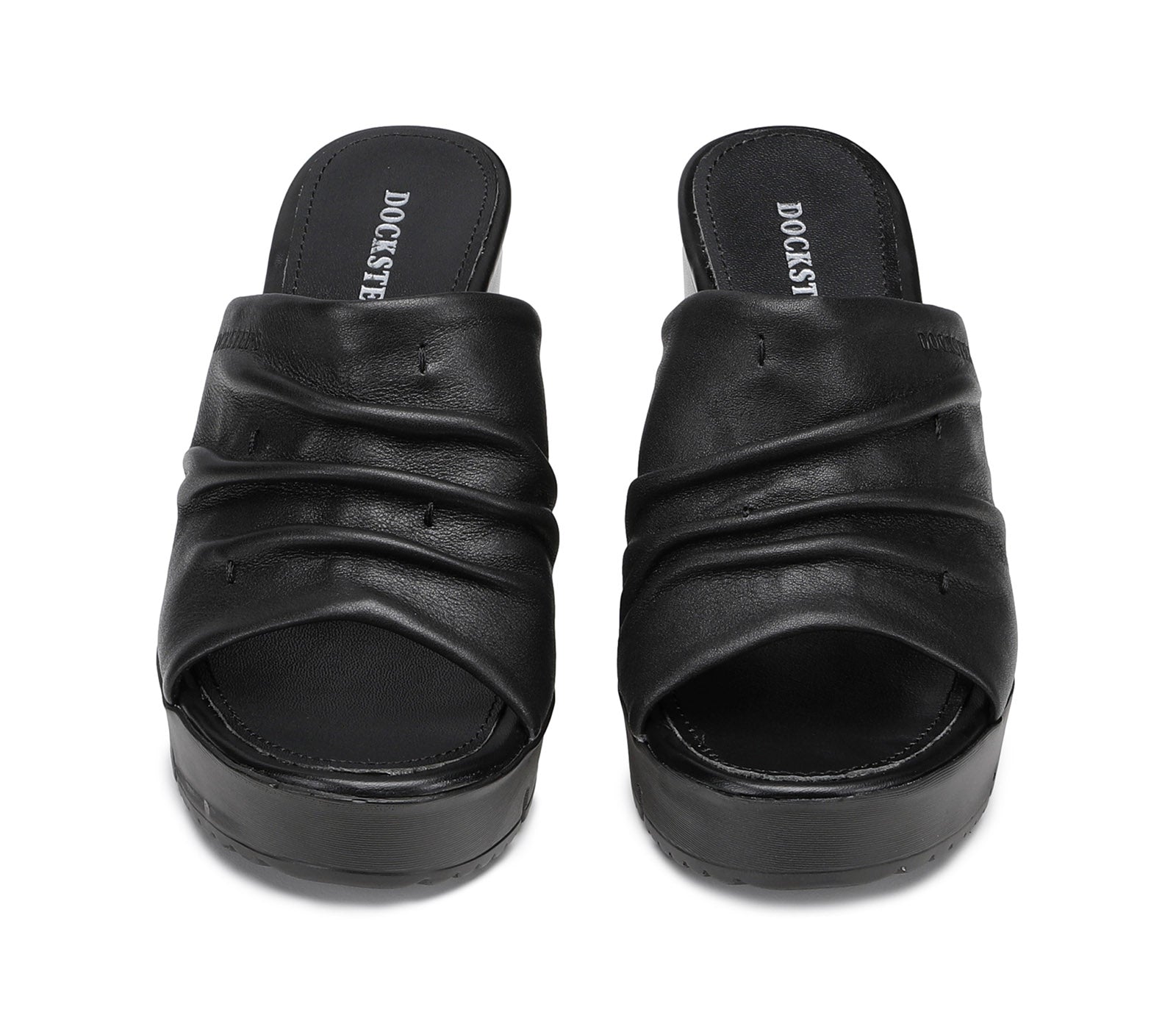 Black Docksteps wedge sandals for women
