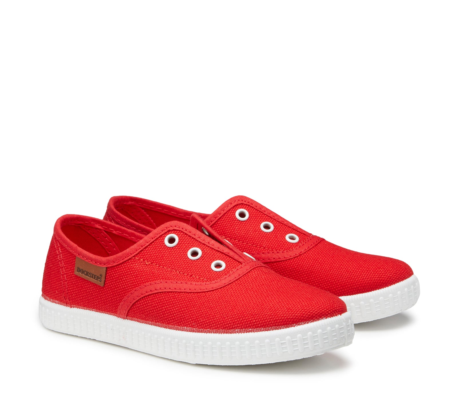 Kids Sneakers in Red Canvas